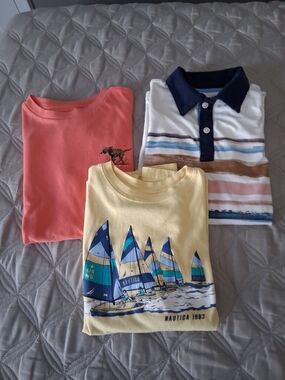 Boys M Assorted short sleeve Tshirts tops Nautica Cat/Jack Crown/Ivy set of 3